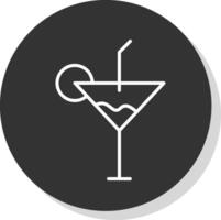 cocktail glyf på grund av cirkel ikon design vektor