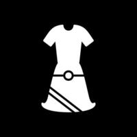 Kleid Glyphe invertiert Symbol Design vektor