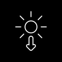 Sonne Linie invertiert Symbol Design vektor