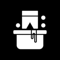 Waschen Kleider Glyphe invertiert Symbol Design vektor