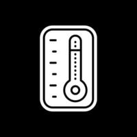Thermometer Glyphe invertiert Symbol Design vektor