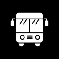 Bus Glyphe invertiert Symbol Design vektor