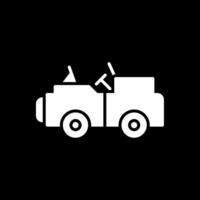 Jeep Glyphe invertiert Symbol Design vektor