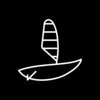 vindsurfing linje omvänd ikon design vektor