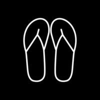 Sandalen Linie invertiert Symbol Design vektor