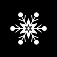 Schneeflocke Glyphe invertiert Symbol Design vektor