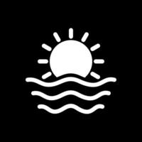 Sonne Glyphe invertiert Symbol Design vektor