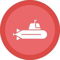 U-Boot Glyphe fällig Kreis Symbol Design vektor