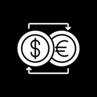 Währung Austausch Glyphe invertiert Symbol Design vektor