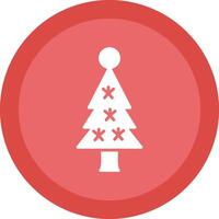 Weihnachten Baum Glyphe fällig Kreis Symbol Design vektor