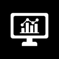 Statistiken Glyphe invertiert Symbol Design vektor