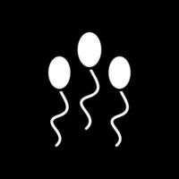 sperma glyf omvänd ikon design vektor