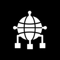 global Verbindungen Glyphe invertiert Symbol Design vektor