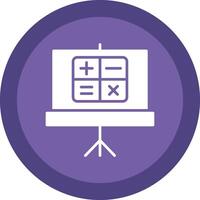 Mathe Glyphe fällig Kreis Symbol Design vektor