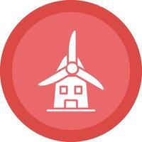 Windmühle Glyphe fällig Kreis Symbol Design vektor