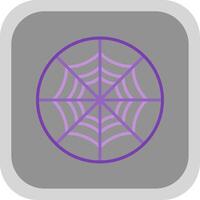 Spinne Netz eben runden Ecke Symbol Design vektor