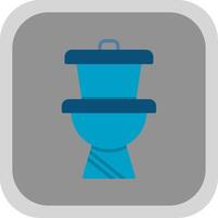 toalett platt runda hörn ikon design vektor