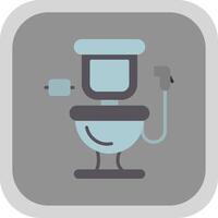 Toilette eben runden Ecke Symbol Design vektor