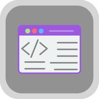 Programmierung eben runden Ecke Symbol Design vektor