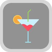 cocktail platt runda hörn ikon design vektor
