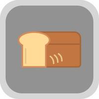 bröd platt runda hörn ikon design vektor