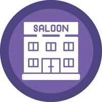 Saloon Glyphe fällig Kreis Symbol Design vektor