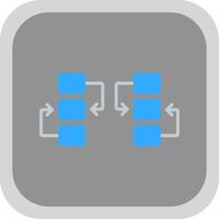 strömma Diagram platt runda hörn ikon design vektor