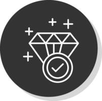 Diamant Glyphe fällig Kreis Symbol Design vektor