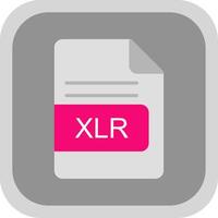 xlr fil formatera platt runda hörn ikon design vektor