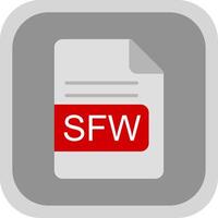 sfw Datei Format eben runden Ecke Symbol Design vektor