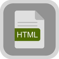 html fil formatera platt runda hörn ikon design vektor