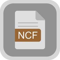 ncf Datei Format eben runden Ecke Symbol Design vektor