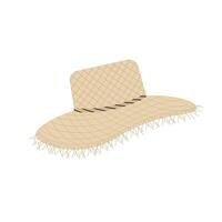 strand hatt för skydd från de Sol förbi de hav under de sommar. sugrör hatt vektor