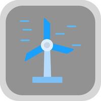 Wind Energie eben runden Ecke Symbol Design vektor