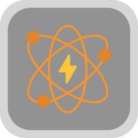 atomar Energie eben runden Ecke Symbol Design vektor