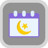 Ramadan Zeit Tabelle eben runden Ecke Symbol Design vektor