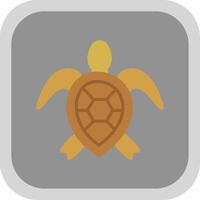 Meer Schildkröte eben runden Ecke Symbol Design vektor