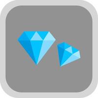diamant platt runda hörn ikon design vektor