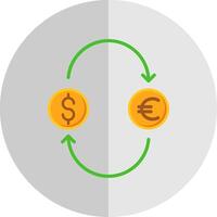 Austausch Geld eben Rahmen Symbol Design vektor