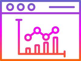 Seite Rang Linie Gradient Symbol Design vektor