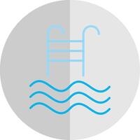 Schwimmen Schwimmbad eben Rahmen Symbol Design vektor