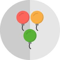 Luftballons eben Rahmen Symbol Design vektor