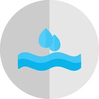 Wasser fallen eben Rahmen Symbol Design vektor