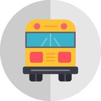 Schule Bus eben Rahmen Symbol Design vektor