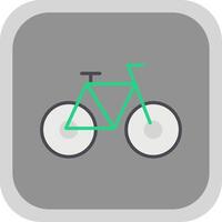 Fahrrad eben runden Ecke Symbol Design vektor