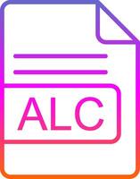 alc Datei Format Linie Gradient Symbol Design vektor