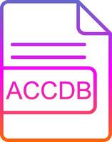 accdb fil formatera linje lutning ikon design vektor