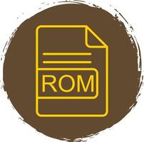Rom Datei Format Linie Gradient Symbol Design vektor