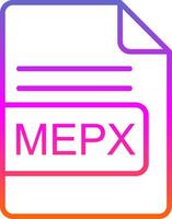 mepx fil formatera linje lutning ikon design vektor