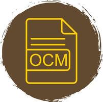 ocm fil formatera linje lutning ikon design vektor